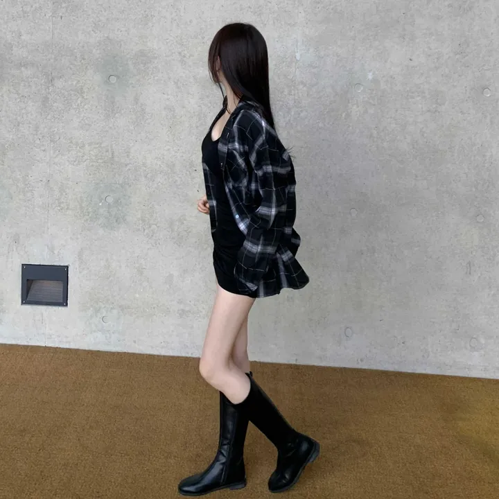 당일발송🚀[체크셔츠🖤/오버핏!] 베디 체크 박시핏 긴팔 간절기 셔츠 남방 빅사이즈 상세 이미지 19