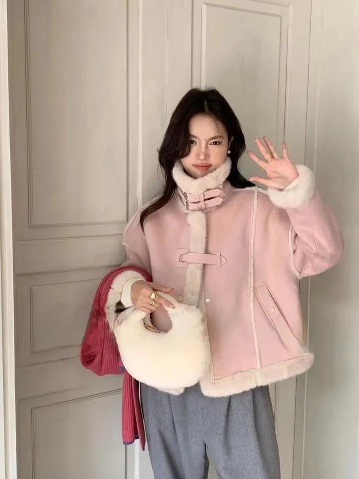 [3000장돌파🔥당일배송]98%고객만족 캔디 하이넥 폭닥 스웨이드 무스탕 점퍼 자켓 3color 상세 이미지 7