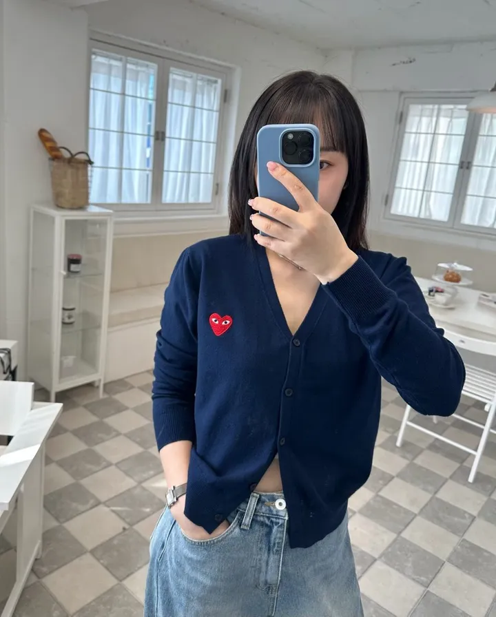 하트 가디건 브이넥 데일리 빠른출고 4color 상세 이미지 17