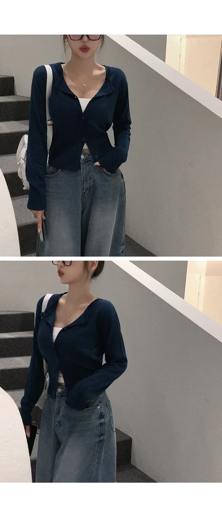 [기본템정석/색감예술🖤] 이브닝 라운드 여리핏 슬림핏 가디건 간절기가디건 봄가디건 가을가디건 가을아우터 가을옷 가을신상 상세 이미지 7