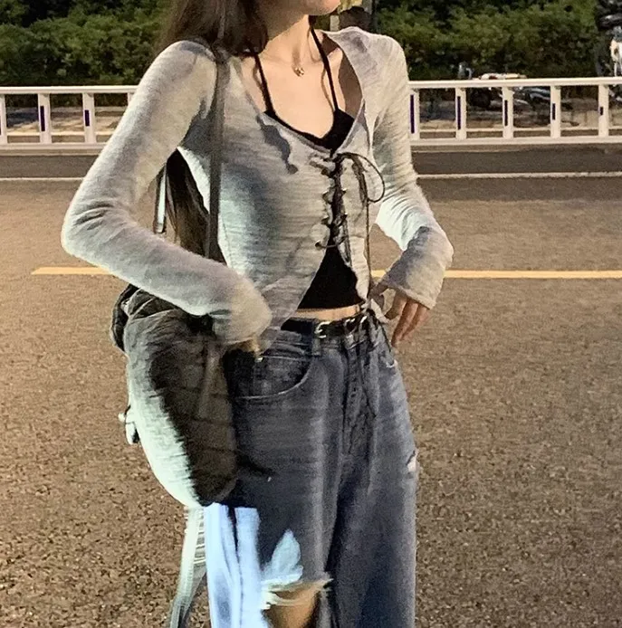 나시set🖤 플릿 나시 가디건 세트 상세 이미지 7