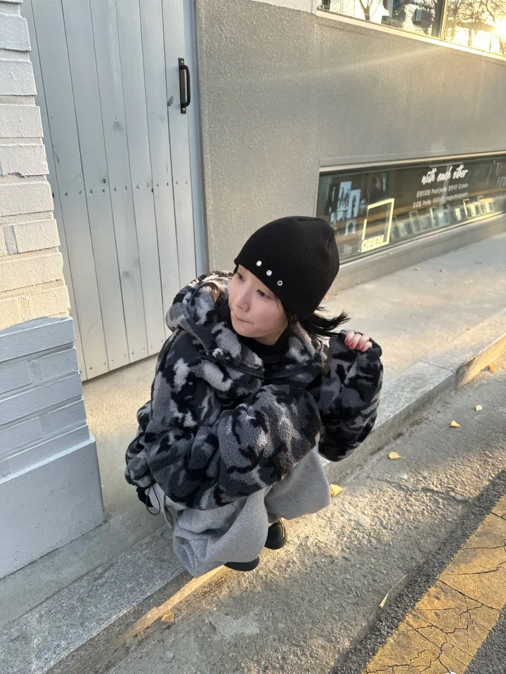 [new🖤] 시니컬 카모 털후리스 상세 이미지 6