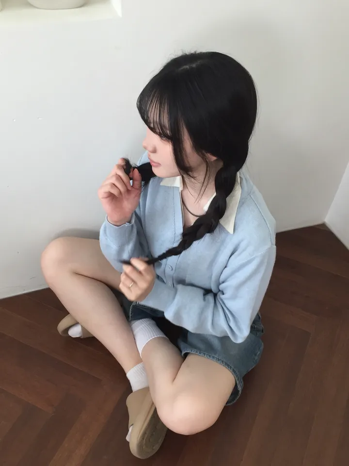 {✩봄 신상 / 넉넉 여리핏✩} 🌸팔뚝살 커버 맛집🌸 파스텔 니트 브이넥 가디건 상세 이미지 32