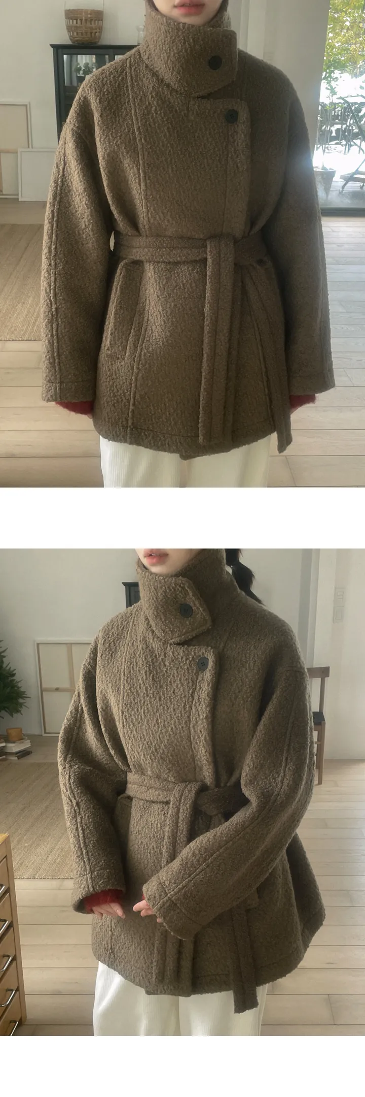 에포 벨티드 울 하프 코트 ( 2color ) 상세 이미지 18