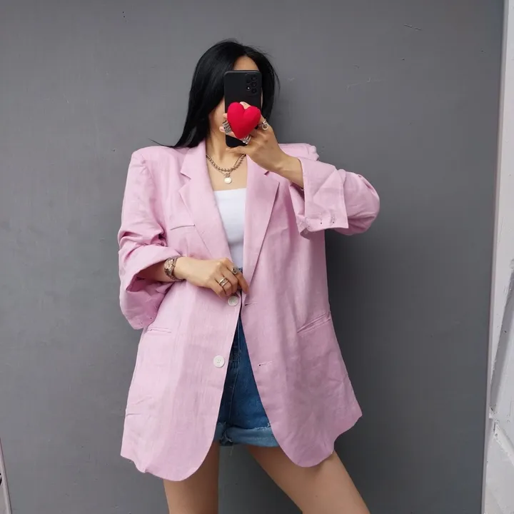 오버핏 대디 린넨자켓 상세 이미지 6