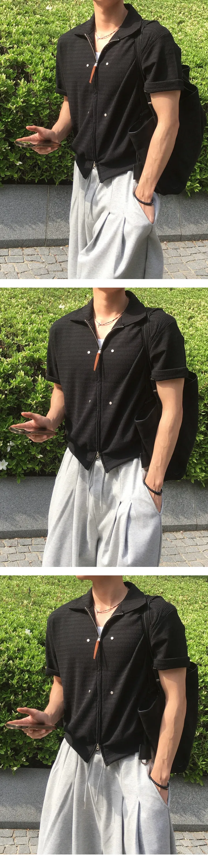 [SUMMER VER.] 보테가 가디건 하프 자켓 남자 여름 코디 상세 이미지 4