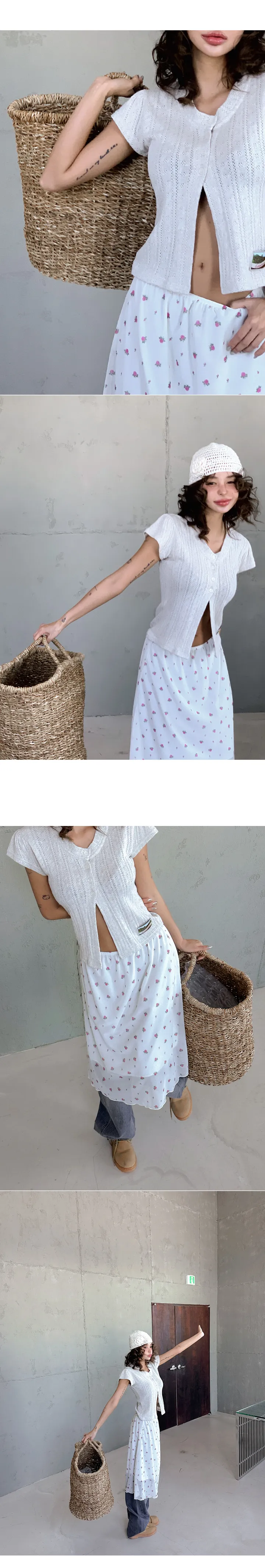 캡소매 패치 가디건 상세 이미지 3