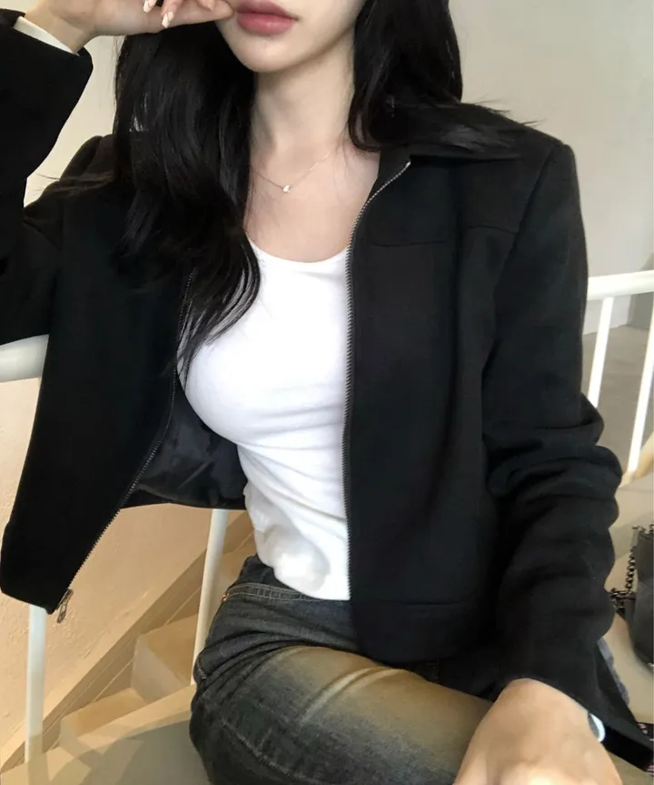 국내제작[당일출고🚀✨후기극찬/ High Quality❤️]켄달 스웨이드 크롭 자켓 상세 이미지 2