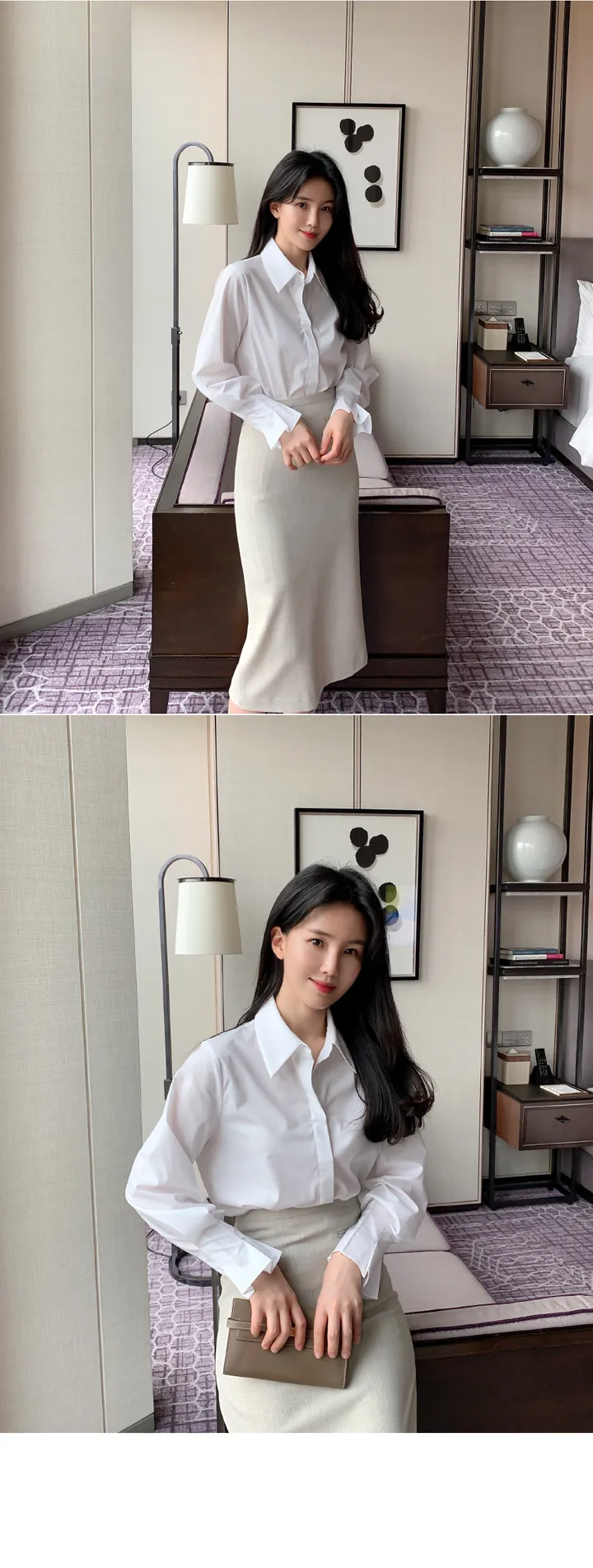 [4천장돌파][자체제작] 죠니 카라 핀턱 셔츠 상세 이미지 46