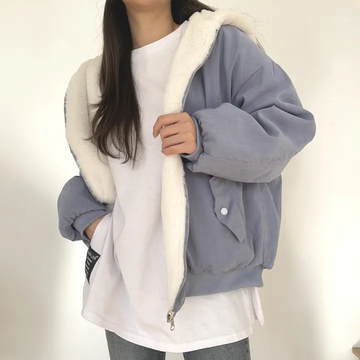 [특가세일/당일발송]양면착용 부들부들 부드러운 페이크퍼 보아털 후리스 밍크안감 아방핏 리버시블패딩 항공점퍼 후드점퍼 패딩점퍼 퍼자켓  3color 상세 이미지 1