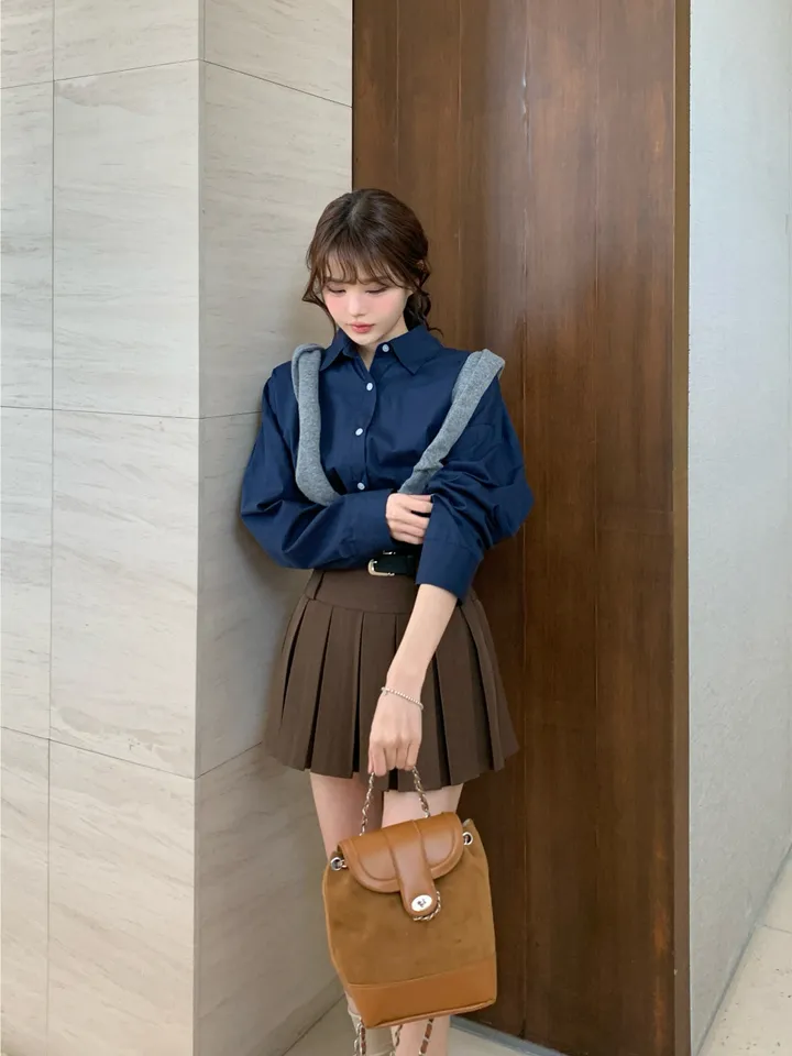 [4천장판매][MADE/핏보장인생셔츠] 에디 프렌치 코튼 오버핏 셔츠 남방 남녀공용 보이핏 레이어드 봄옷 봄신상 봄코디 봄상의 봄셔츠- 7color (KD1457,KD1910) 상세 이미지 74