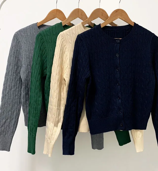 [고퀄/늘어짐X] 꽈배기 니트 케이블 데일리 가디건 상세 이미지 17