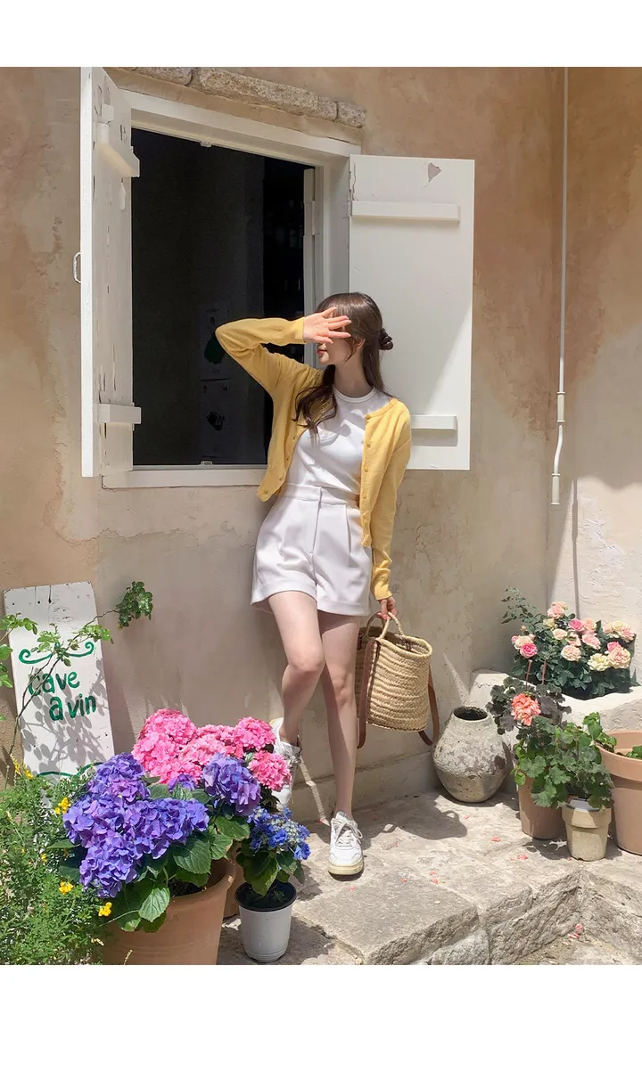 [여름🌿][1만장돌파/XS-XL/반품률ZERO🖤][자체제작] 라이프 쫀득 원핀턱 하프 슬랙스 상세 이미지 45
