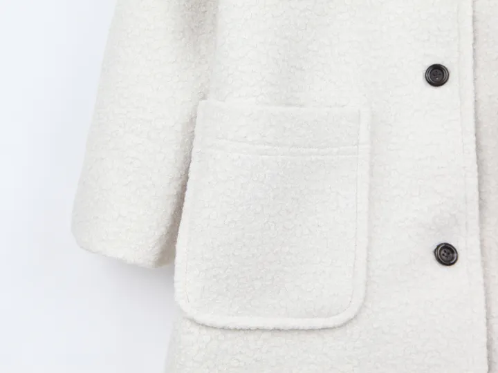 boucle high neck half coat (3color) 상세 이미지 43