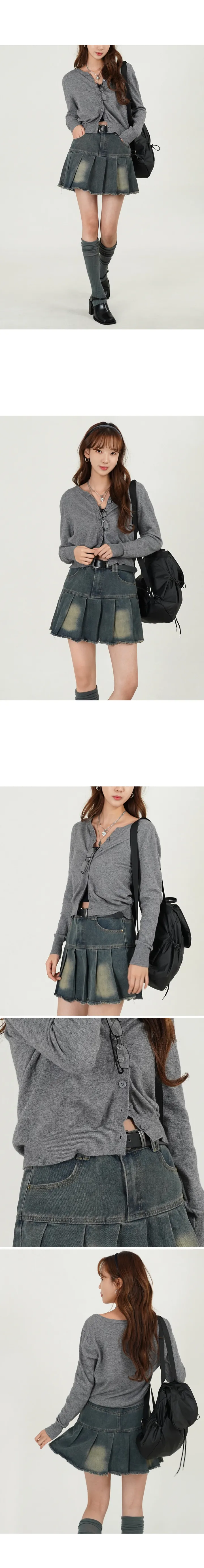 [4컬러/기본템] 베이직 단추 가디건 레이어드 간절기용 아우터 이너 기본가디건 데일리룩 꾸안꾸 캐주얼룩 기본아이템 상세 이미지 2