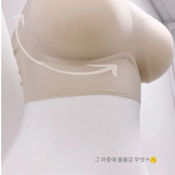 [자체제작]❣️4/6CM리얼내가슴핏!❣️남친도모름🤫노후크 사이즈프리 말캉풍만 볼륨심리스 뽕브라 보정브라 상세 이미지 56