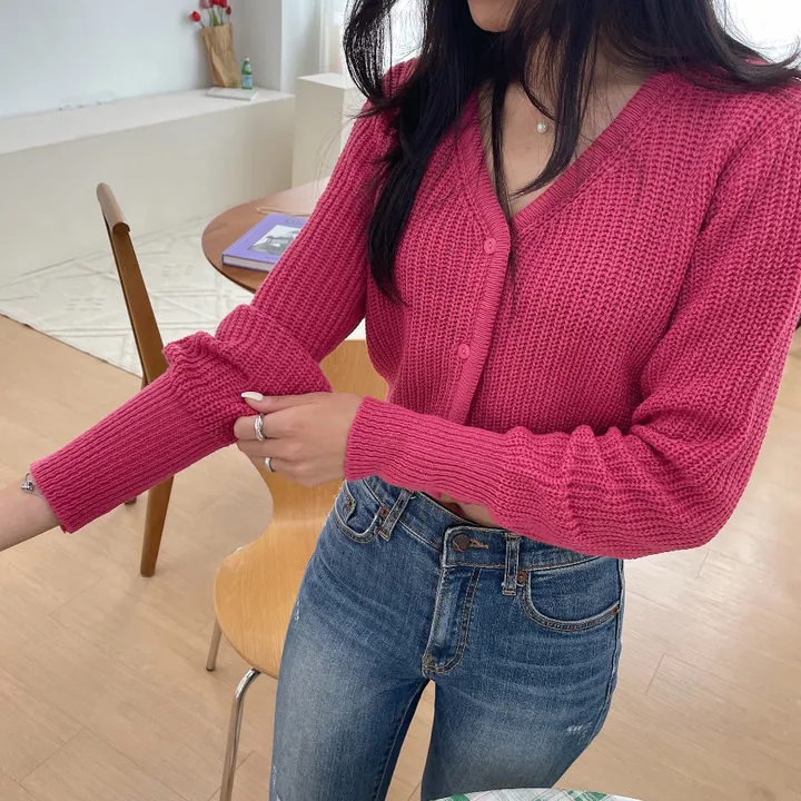 [best가디건✨]루나 하찌 크롭 브이넥 가디건 상세 이미지 32