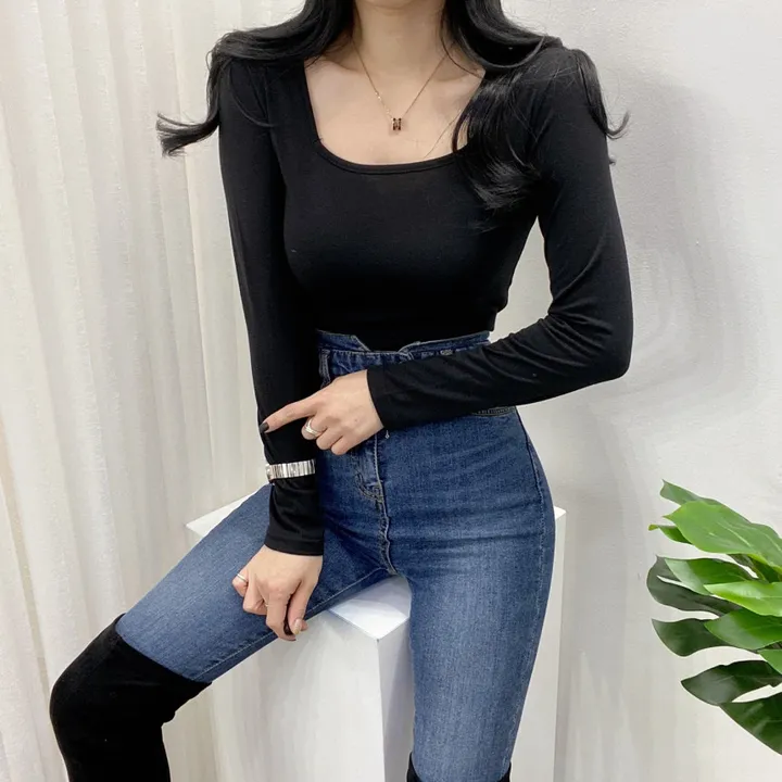 🚀당일발송🚀[묶음할인/안감기모] 가을 겨울 조이 기모 스퀘어넥 긴팔 티셔츠 이너티 상세 이미지 53