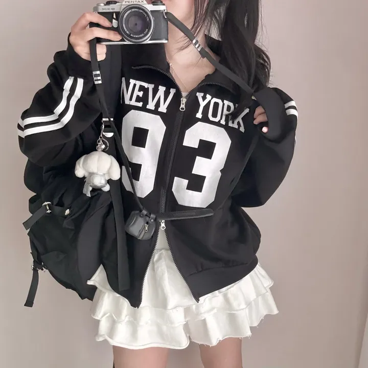 [아방*-*/교복템!] 교복 위에 툭! 93 투웨이 블록코어 두줄라인 오버핏 가을 집업 상세 이미지 37