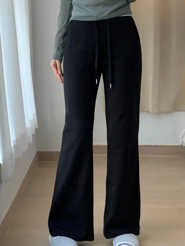 (핏대박) 부츠컷 밴딩 롱기장 꾸안꾸 골반 보정 슬림 말라핏 키큰녀 운동 봄 여름 가을 간절기 데일리룩 바지 츄리닝 트레이닝 팬츠 4color 상세 이미지 10