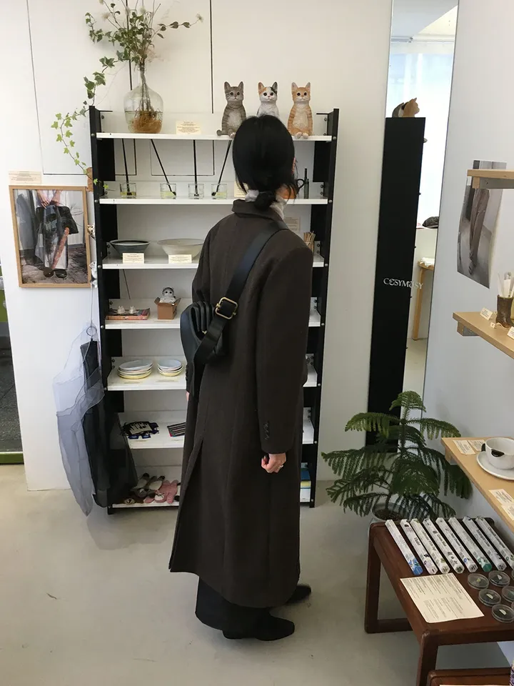 스테이 브이넥 롱코트 (3color) 상세 이미지 20