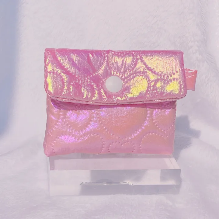 (3종)/ handmade 홀로그램 글리터 love 핑크 화이트 실버 패프릭 동전 지갑 카드지갑 에어팟파우치 상세 이미지 41