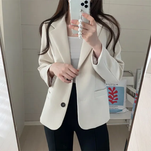 (어깨패드없는 국내 고퀄) 와이 심플 베이직 자켓 상세 이미지 3