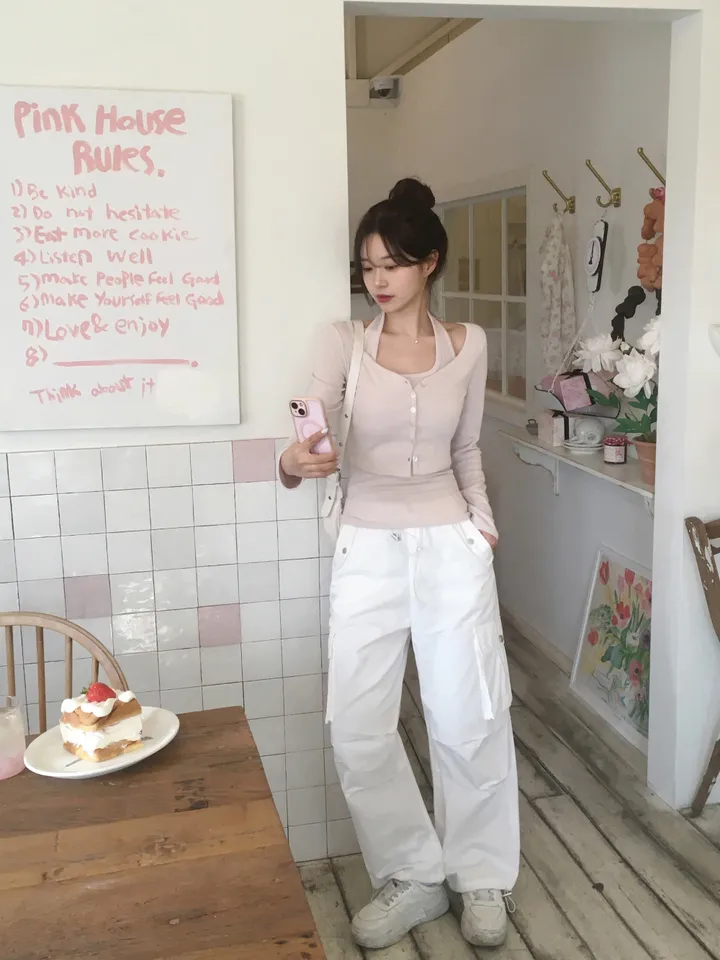 [MADE][2pcs,승모근소멸🤍] 키싱 홀터넥 나시 가디건set (4color) 상세 이미지 44