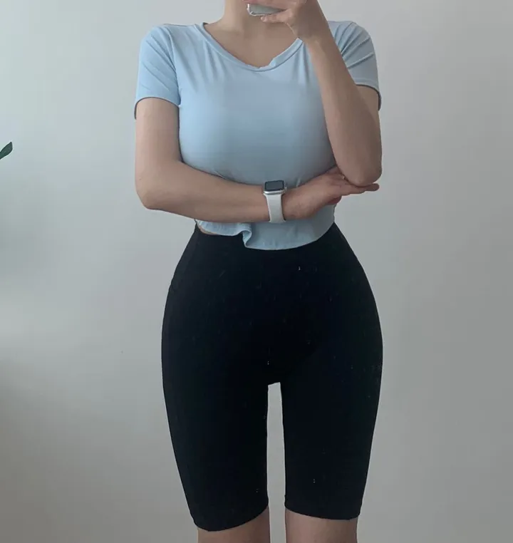[기능성소재/Y존부각X] 5부바이크쇼츠 5부레깅스 바이커쇼츠 필라테스 요가복 트레이닝 스판쇼츠 테니스하의 운동복 상세 이미지 6