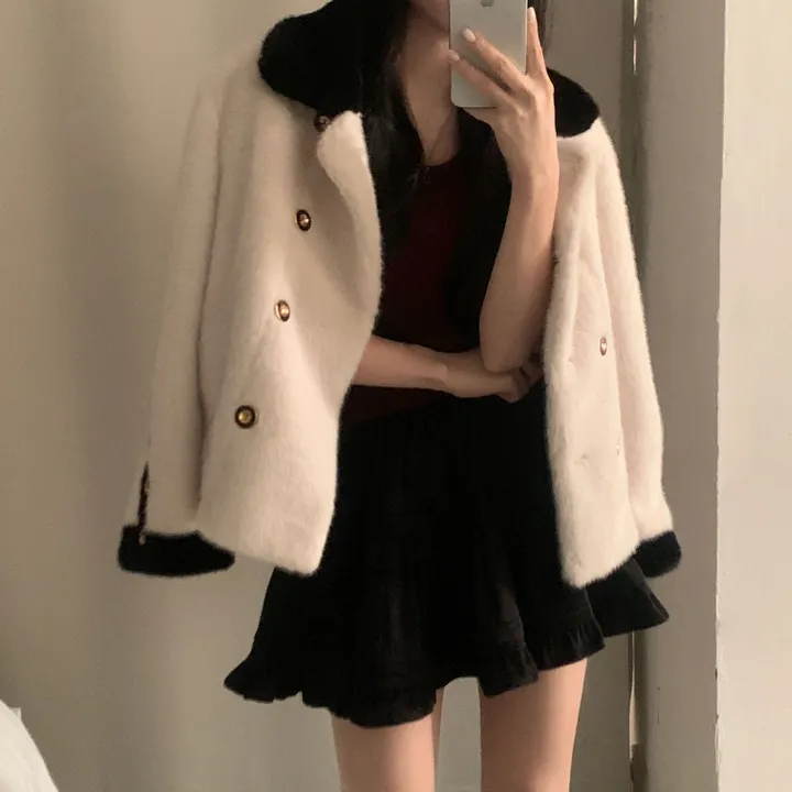 [따뜻해요/분위기갑🖤] 체코 밍크 퍼 루즈핏 카라자켓 - 2color 상세 이미지 29