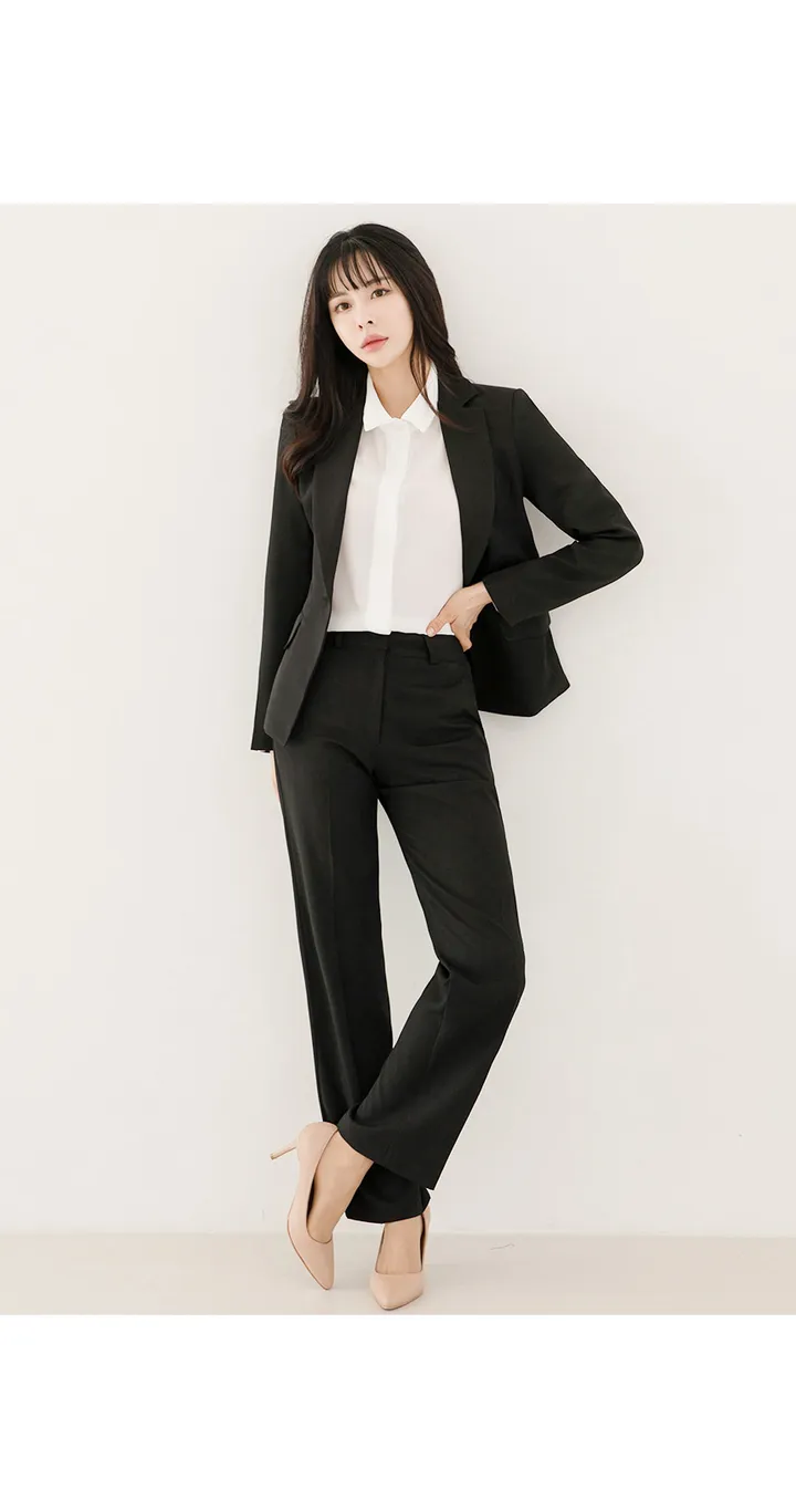 [2만장판매 가성비 바지정장세트] 44~100(XS~3XL) 면접복장 유니폼 발표의상 블랙 상세 이미지 35