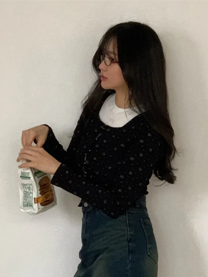 긴팔 티셔츠 모델 착용 이미지-S1L34
