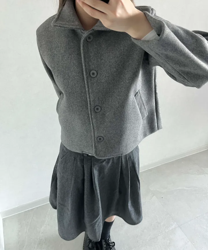 [💥주문폭주💥] 카라 숏코트 자켓 (4color) 도쿄룩 일본여행룩 간절기자켓 하객룩 숏코트 상세 이미지 25