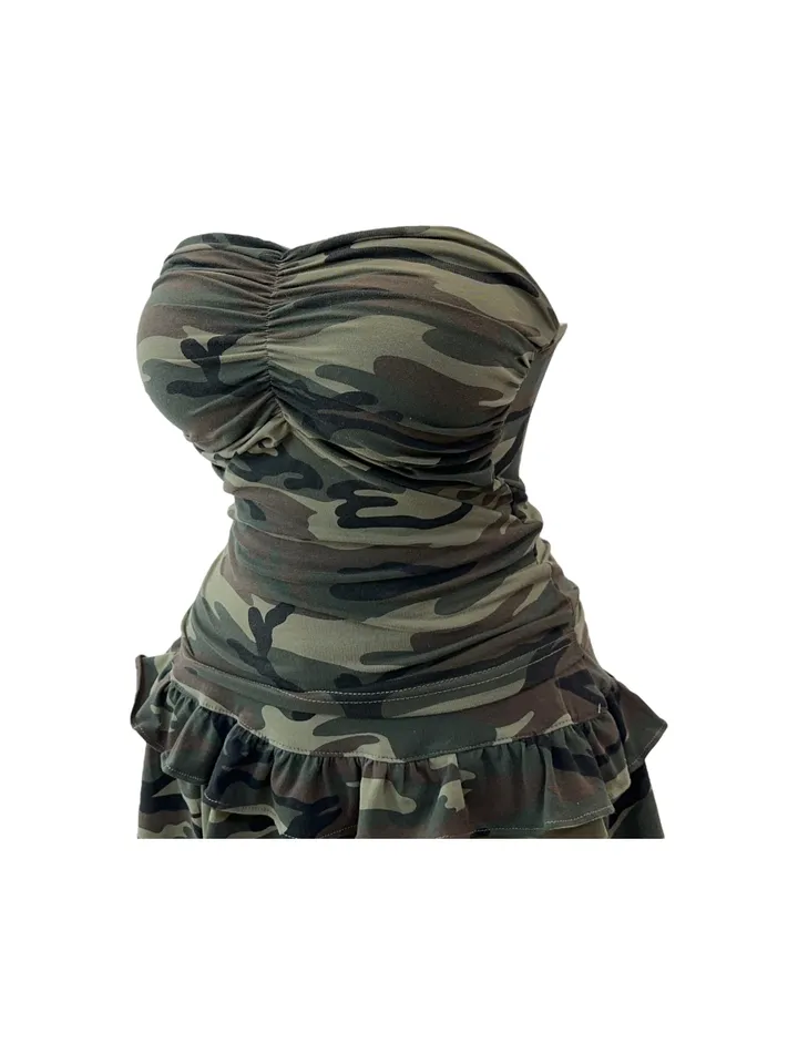 Camo military top skirt set 카모 밀리터리 탑 스커트 세트 상세 이미지 14