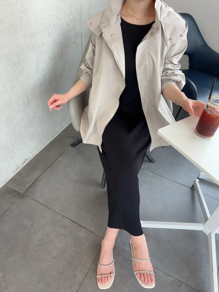 간절기 루즈핏 A라인 후드 바람막이 점퍼 상세 이미지 14
