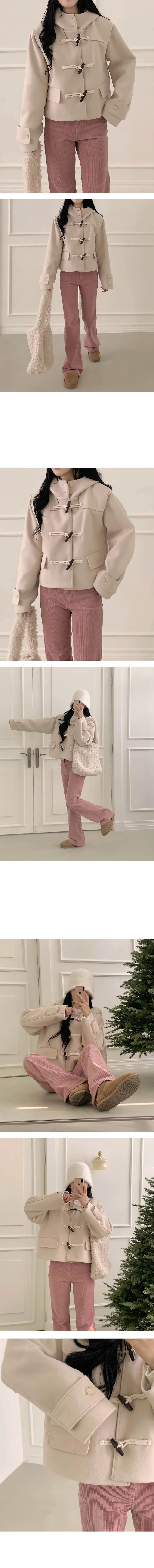 [MADE/울50%+누빔안감/국내제작] 파이 후드 떡볶이 더플 숏코트(3 colors) 상세 이미지 19