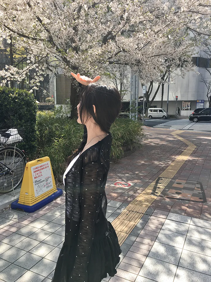 최저가![여리무드🤍시스루 도트 가디건 살안타템 여름가디건] 비비안도트시스루가디건 상세 이미지 29