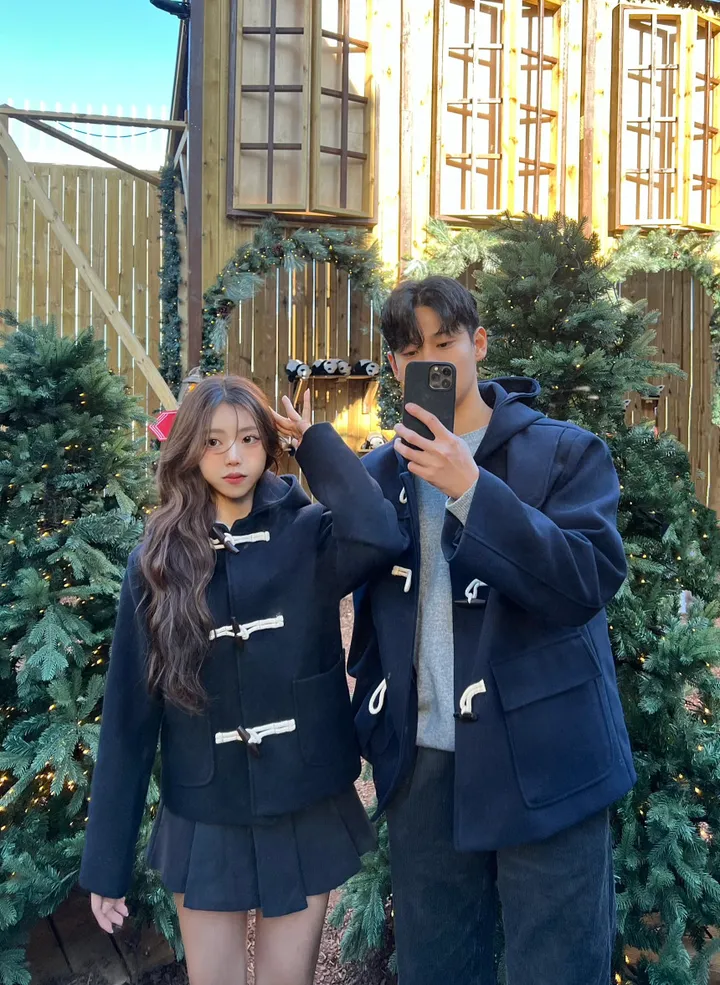 ✨MADE✨[세트 할인/2사이즈🔥] 러브레터 하프 커플 코트 더플코트 상세 이미지 27