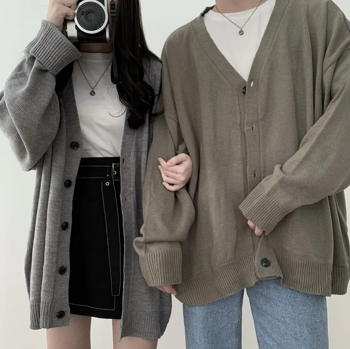 [남녀공용/빅사이즈] 왕박시 브이넥 오버핏 가디건 상세 이미지 9