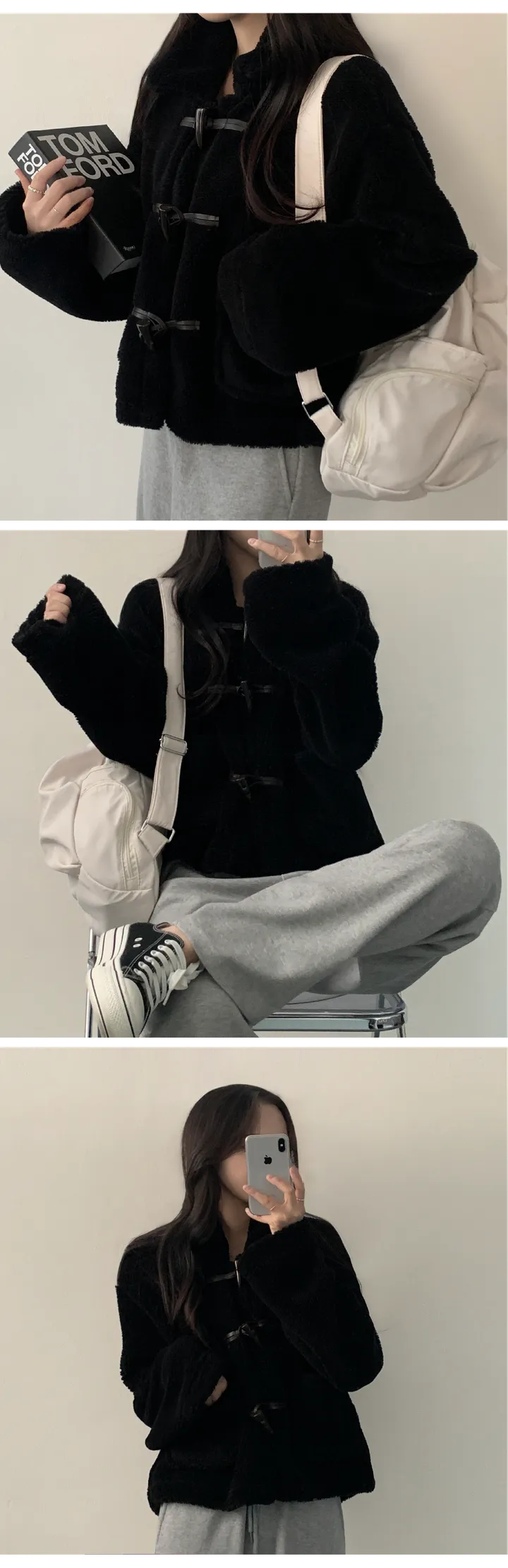 [폭닥,도톰/러블리💓] 보슬보슬, 밍크 양털 카라 떡볶이 숏 코트 자켓 4color 상세 이미지 11