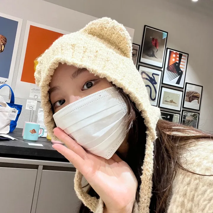 🚚당일발송🚚  제리 뽀글이 니트 보넷 후드넥 모자 워머 상세 이미지 9