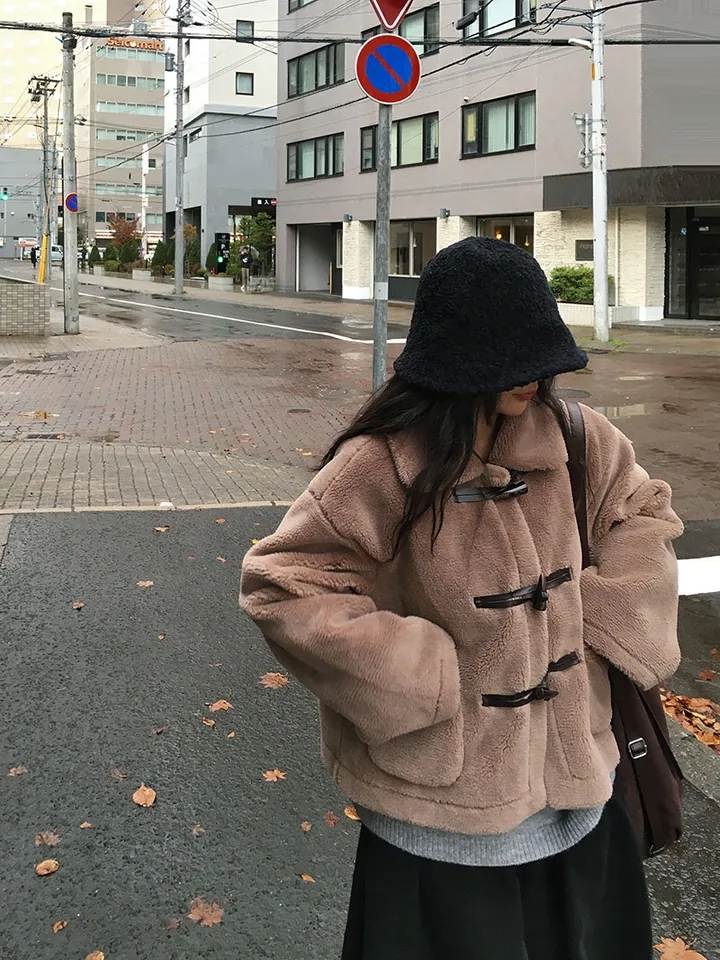 [왕따뜻🤎몽글몽글 *떡볶이코트* 양털 떡볶이자켓 겨울자켓 연말룩] 몽실양털떡볶이코트 상세 이미지 32