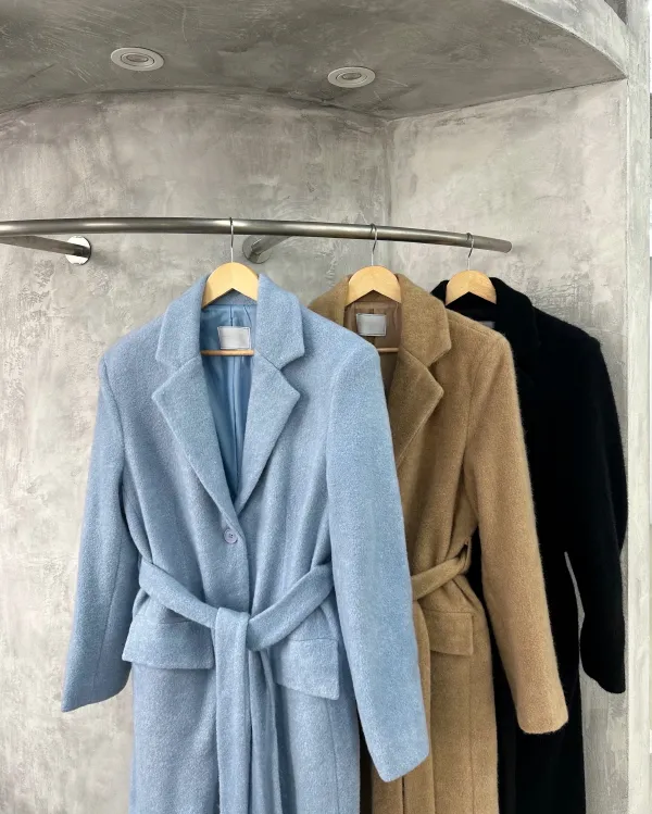 [SALE] 포그니 벨트 롱 코트 SKYBLUE COLOR 상세 이미지 29