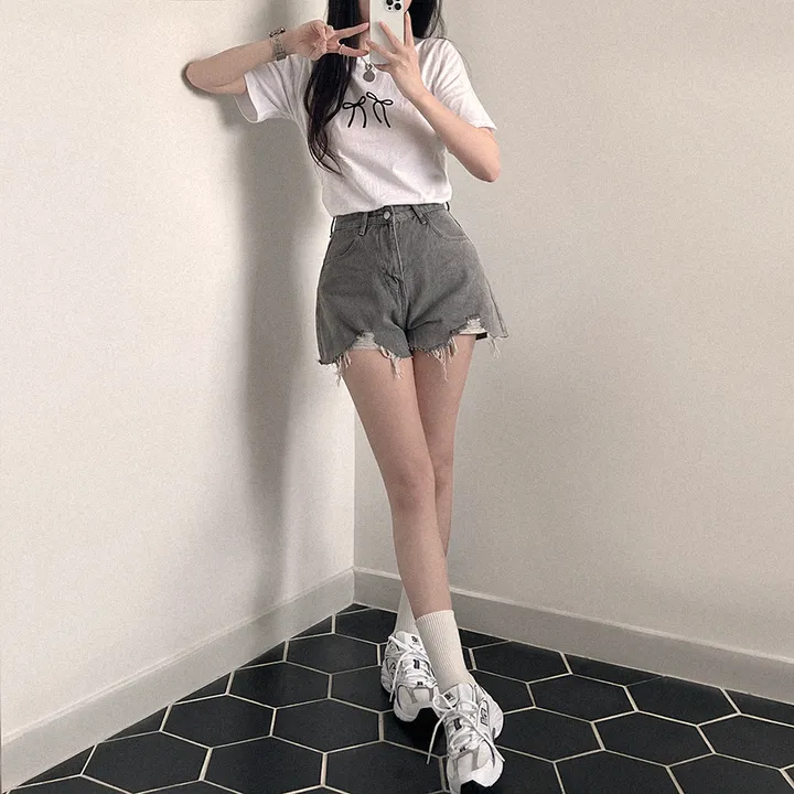 [데일리/꾸안꾸] 여름 필수템, 퓨어 워싱 데미지 데님 숏팬츠 상세 이미지 23