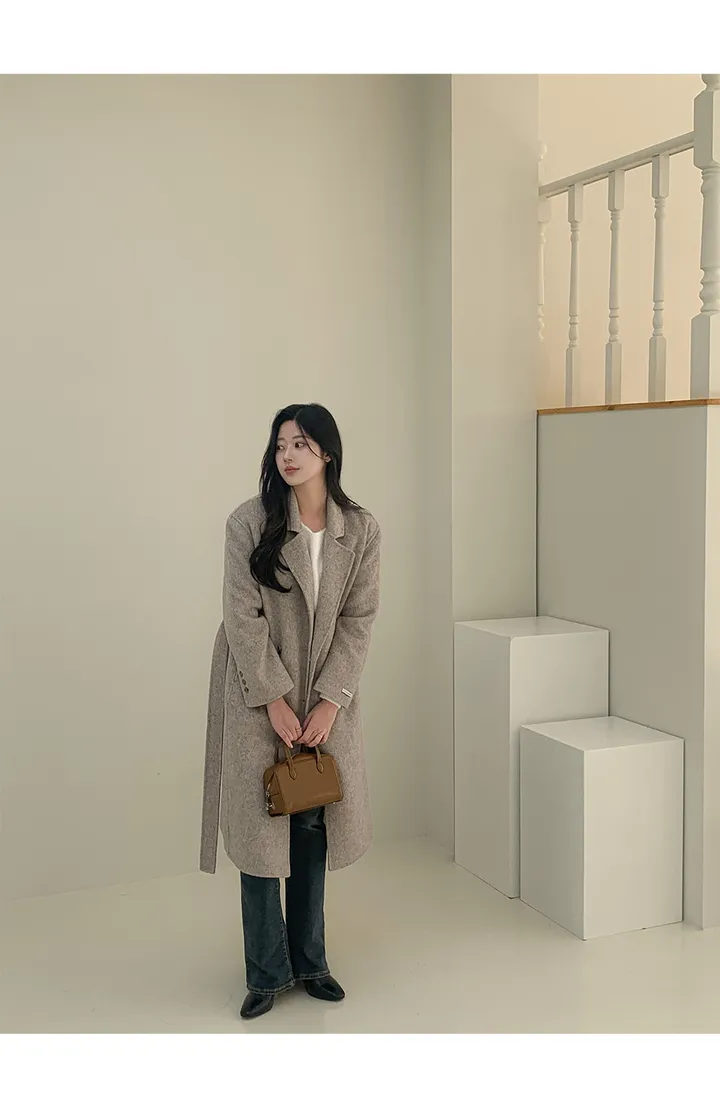 [자체제작/1만장돌파!/S-L] 브랜던 프리미엄 더블 울 핸드메이드 롱 코트 상세 이미지 34