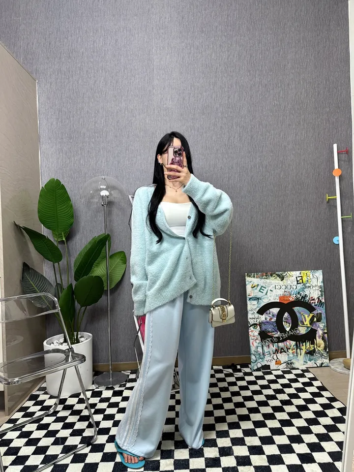 봄 레이스트랙 스트링팬츠 (소라/그레이/핑크/네이비/블랙) 레이스바지 와이드팬츠 트레이닝팬츠 트랙팬츠 상세 이미지 18