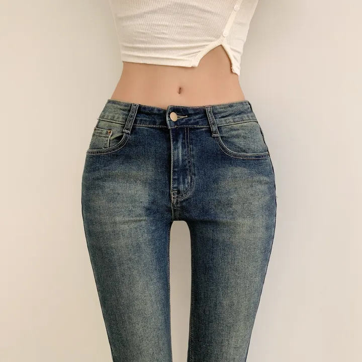 [XS~XL/미친핏🔥] 로우라이즈 워싱 데님 스판 롱부츠컷 팬츠 상세 이미지 5