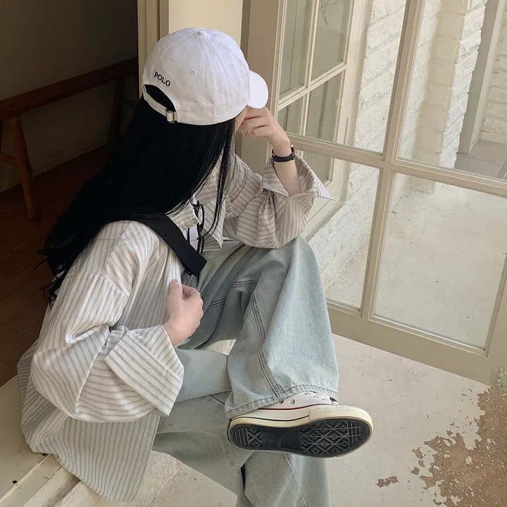 [여리여리~한여름까지✨] 린넨 오버핏 스트라이프 힙덮는 긴팔셔츠 레이어드 남방 꾸안꾸 캠퍼스룩 빅사이즈 상세 이미지 10