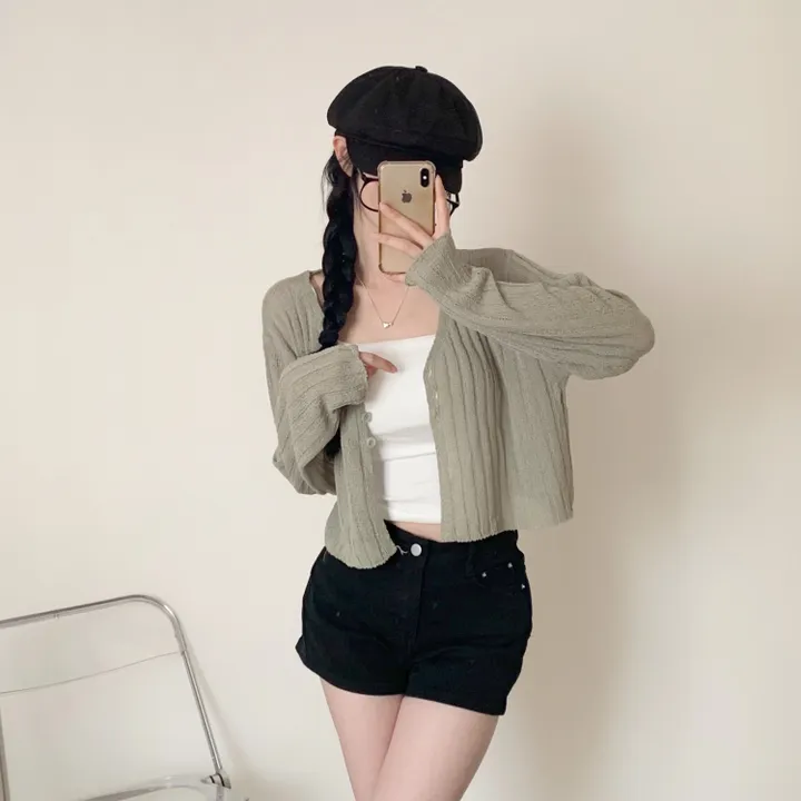 [청순여리핏🌸/살탐방지] 부클 골지 크롭 가디건 상세 이미지 13