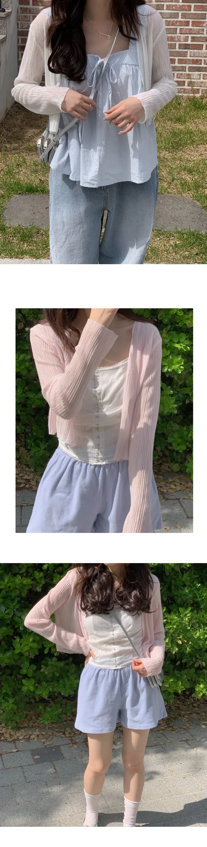 [쿨링감굿🧊]풋사과 가디건 3color 입는게 더 시원한, 시스루 살안타템 여름가디건 상세 이미지 16